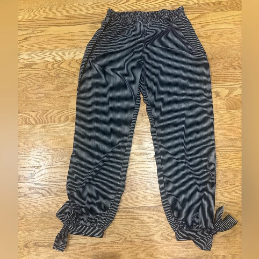 Anthropologie Harlyn Striped Ankle Tie Pants sz M - Picture 3 of 7